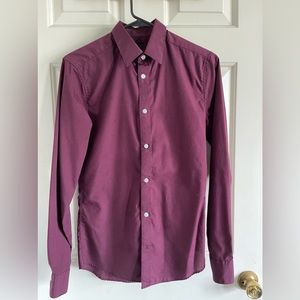 H&M Burgundy Dress Shirt